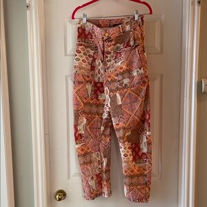 Vici Multicolor Patterned Barrel Leg Pants